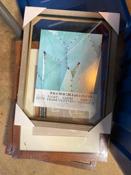Plastic Tote with Picture Frames