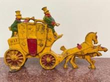 Heavy Vintage Cast Iron Stagecoach Door Stop