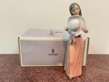 Lladro Figurine - Bashful Girl with Hat