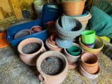 Group of Plastic and Terra Cotta Pots