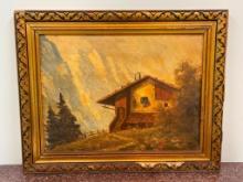 Vintage German Framed Painting