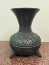 Signed Metal Vase