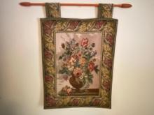 Vintage Buckingham Tapestries "Vase of Flowers"