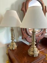 Pair of Brass Lamps