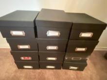 Group of Shoebox Size Boxes with Travel Information