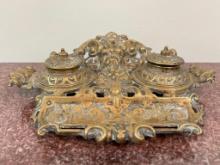 Vintage Brass Ink Well