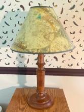 Wooden Base Lamp