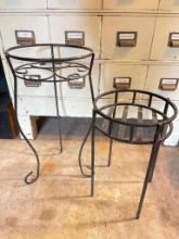 Pair of Metal Plant Stands