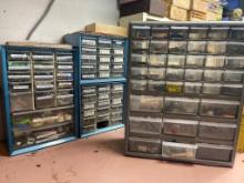 Group of 3 Garage Nut and Bolt Organizers with Contents