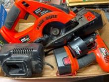 Black and Decker Cordless Saw and Drill