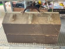 Vintage Metal Kennedy Tool Box with Contents