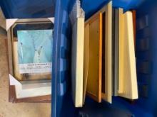 Plastic Tote with Picture Frames