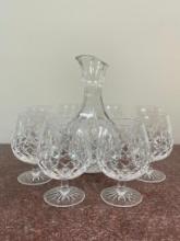 Brandy Decanter with 8 Brandy Glasses