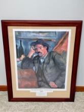 Framed Paul Cezanne Print "The Smoker"