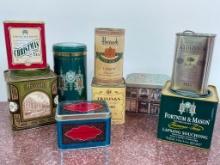 Group of British Tea Tins