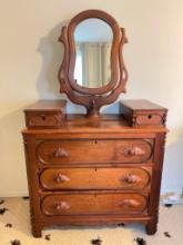 Antique Dresser with Mirror