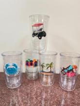 Set of 5 Tervis Plastic Tumblers
