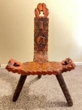Antique Wooden Birthing Chair