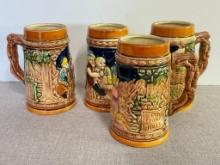 Group of Ceramic Beer Steins