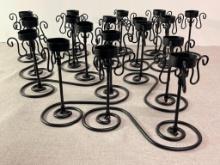 Group of Metal Tea Light Candle Holders