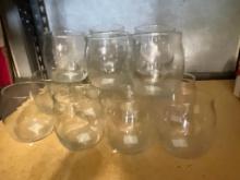 Group of Short Glass Vases
