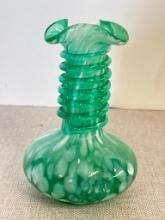 Short Hand Blown Glass Vase