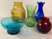 Group of Colored Glass Pieces