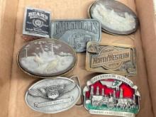 Group of Metal Belt Buckles
