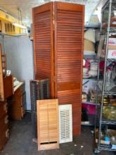 Group of Wooden Louvered Pieces