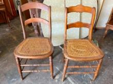 Pair of Caned Chairs