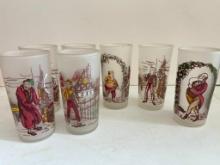Set of Vintage Hazel Atlas Dickens Glasses