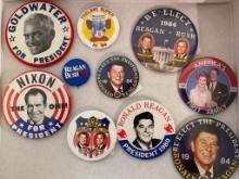 Group of Vintage Political Pins