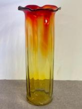 Vintage Amberina Glass Vase