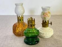 Group of 3 Mini Oil Lamps