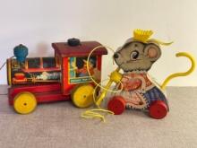 Pair of Wooden Youth Pull Toys