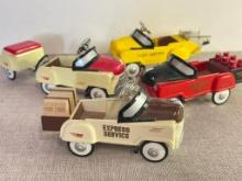Group of Golden Retro Cars