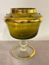 Vintage Italian Glass Compote