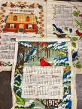 Group of Vintage Cloth Calendars