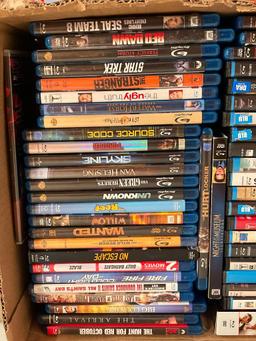 Group of Blue Rays and DVDs