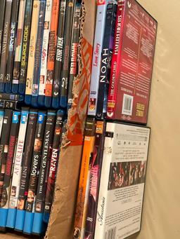 Group of Blue Rays and DVDs