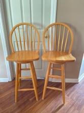 Pair of Swivel Bar Stools