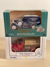 Pair of 1990s ERTL Budweiser Die Cast Cars in Box