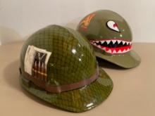 Pair of Unused Military Themed Hard Hats