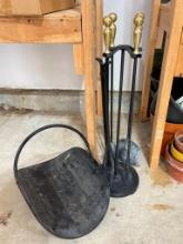 Fireplace Utensils and Log Holder