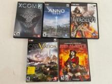 Group of DVDs and PC Games