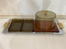 Vintage Cheese and Cracker Set