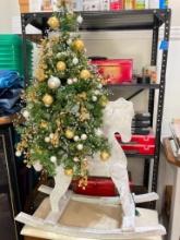 Wooden Horse and Christmas Tree