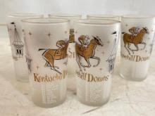 Set of 6 - 1957 Kentucky Derby Glasses