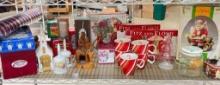 Shelf Lot of Christmas Decor
