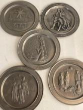 Set of 1970s Selandia Pewter Plates
